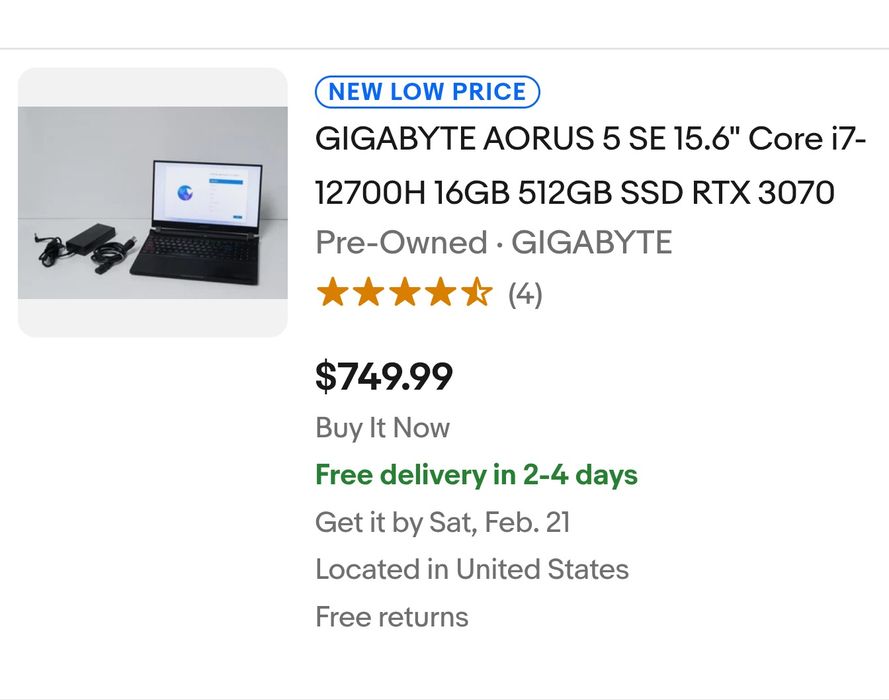 Gigabyte Aorus 5 SE