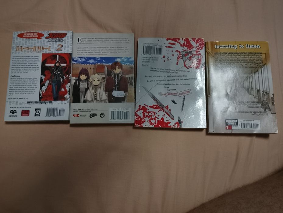 Death Note complete set si Frieren 2 si bakemonogatarii 1 si a silent voice 1 si death note 2
