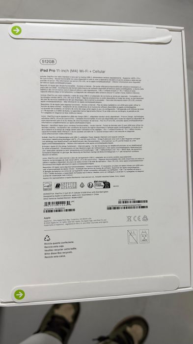 Tableta APPLE iPad Pro 11" (M4), 512GB, 8GB, Cellular, Standard Glass