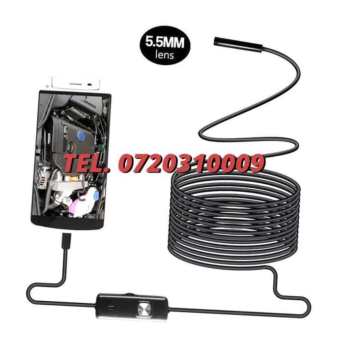 2 M Camera Endoscop boroscop 6 Led Inspectii Tehniceinstalatii