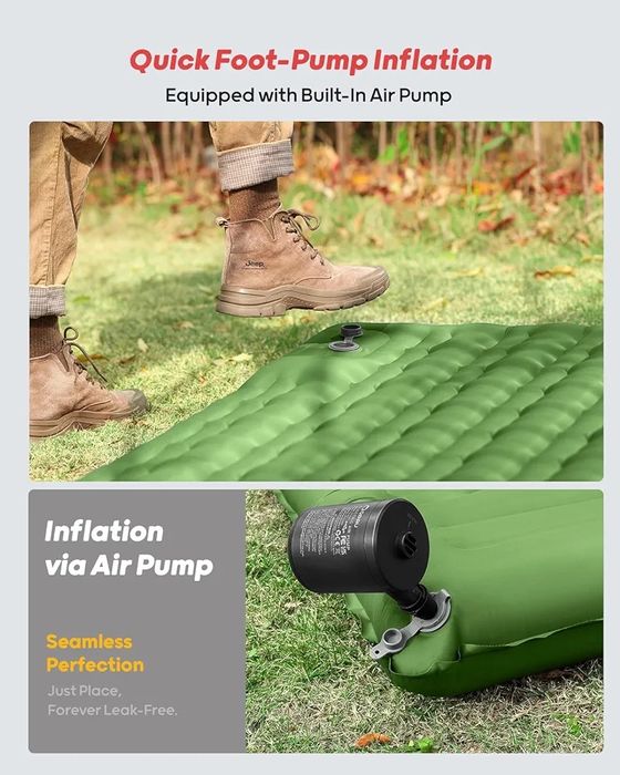 Saltea 2 persoane foarte rezistanta pentru  camping/bushcraft cu pompa