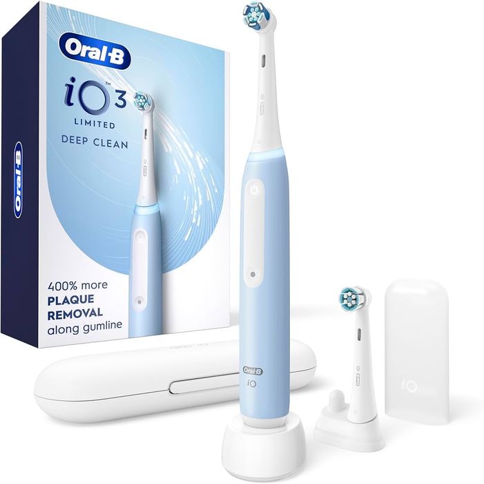 Электрическая зубная щетка Oral-B iO3 Limited Deep Clean, Icy Blue