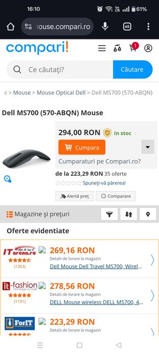Mouse DELL MS700