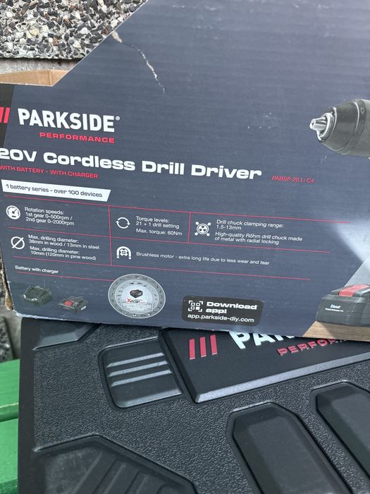 PARKSIDE PERFORMANCE 20V – комплект винтоверт безчетков