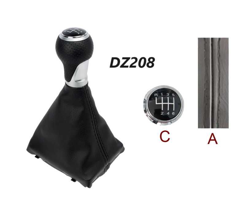 Топка ск лост с маншон AUDI A4 S4 B8 A5 S5 8R S LINE, 6 ск, кожа