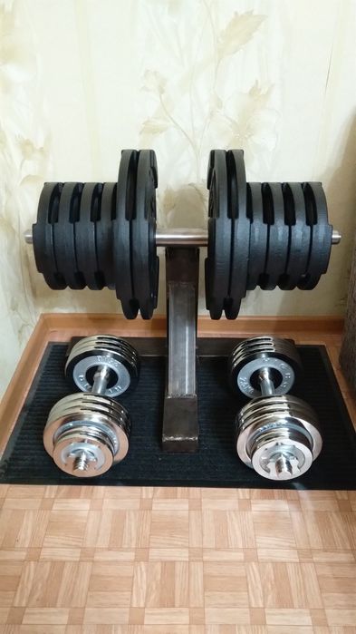 Скамья для жима. Штанга. Гантели. Т - гриф.