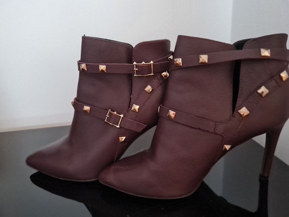 Botine dama bordo, elegante