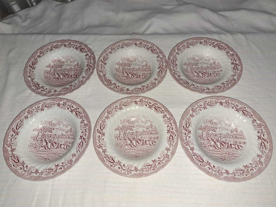 set de masa serviciu portelan englezesc Myotts Country Life 6 persoane 21 piese