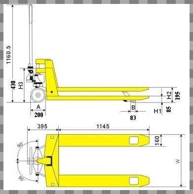 Палетна количка 2500кг