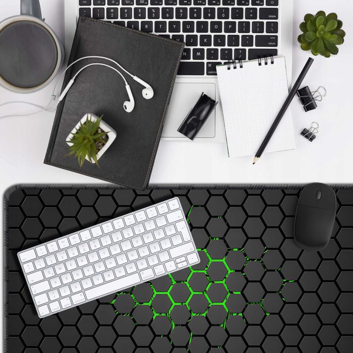 Mousepad gaming XXL 90x40 cm suprafata premium antiderapanta honeycomb
