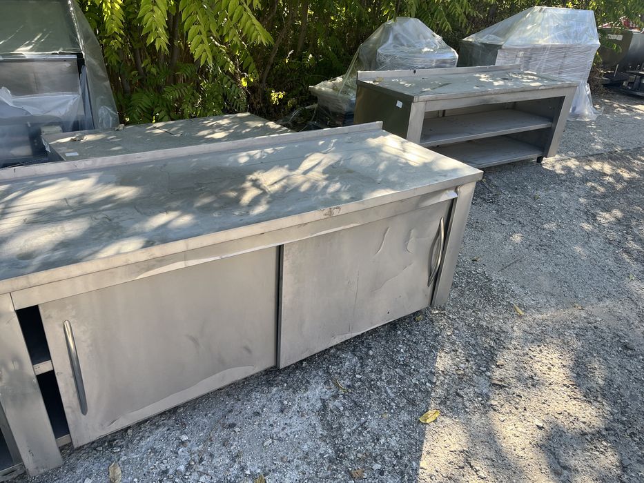 Работна маса шкаф неръждавейка