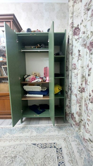 Кровать и шкаф детская икеа дерево