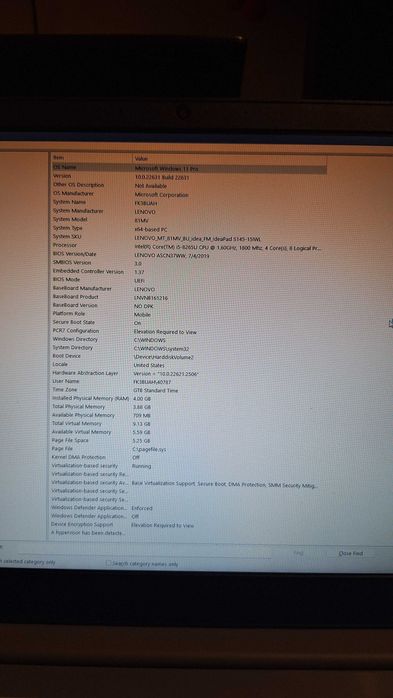 Lenovo IdeaPad S145 – i5 Gen 8 | SSD 256GB | Win 11 Pro