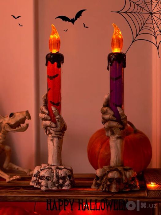 Свеча рука скелета на halloween хэллоуин узбекистан