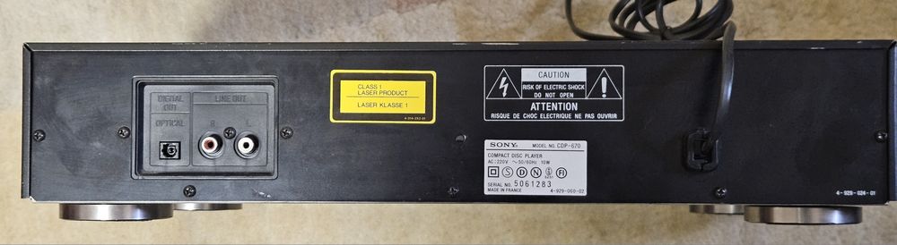 Sony CDP-670, CD-player functional, 1989
