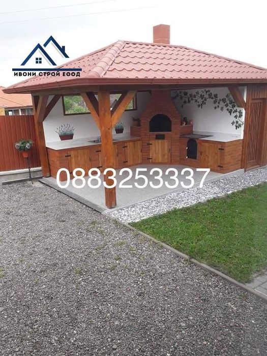 Изграждане на навеси, беседки, гаражи и веранди от импрегниран дървен