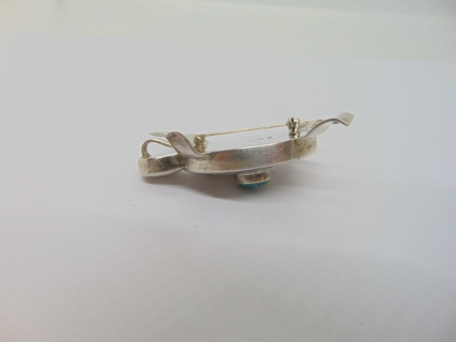 Brosa pandantiv broasca testoasa navajo din argint Bennie Ration