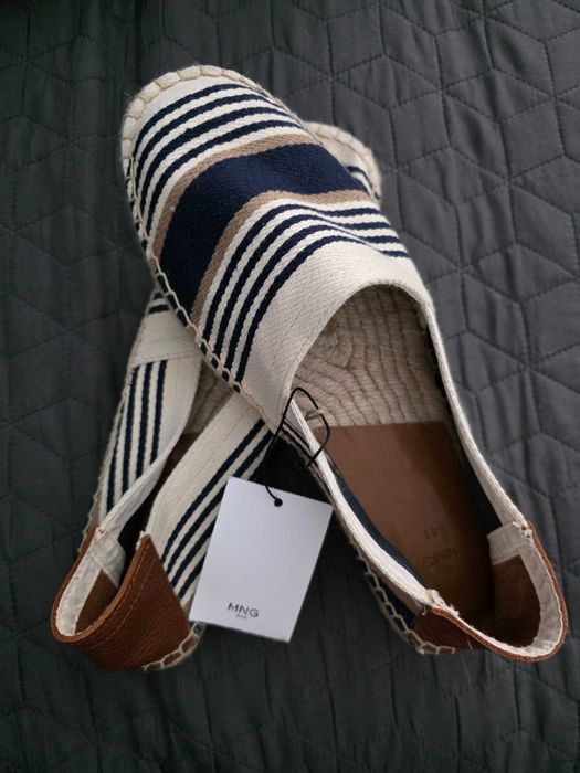 Espadrile Mango bărbătești nr. 41 – casual, noi, cu etichetă