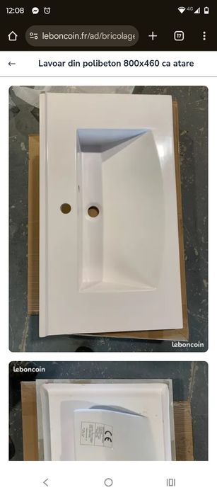 Lavoar baie 80 cm lățime
