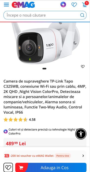 Camera supraveghere TP-Link Tapo C325WB