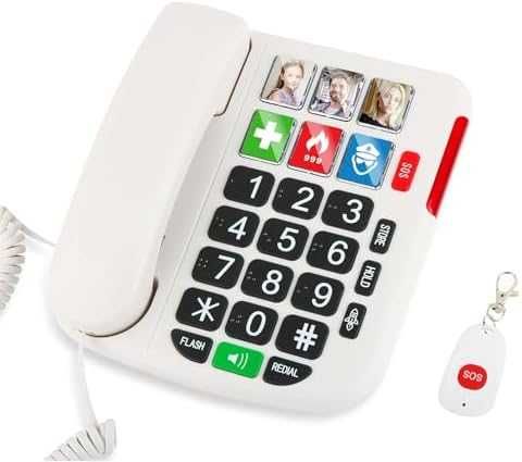 Телефон за възрастни VOCA CP121 hands-free съвместим със слухов апарат