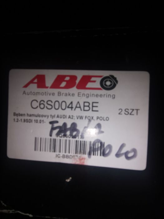 2 bucăți Tamburi ABE noi pt. Skoda Fabia, Vw Polo, Fox, audi a2