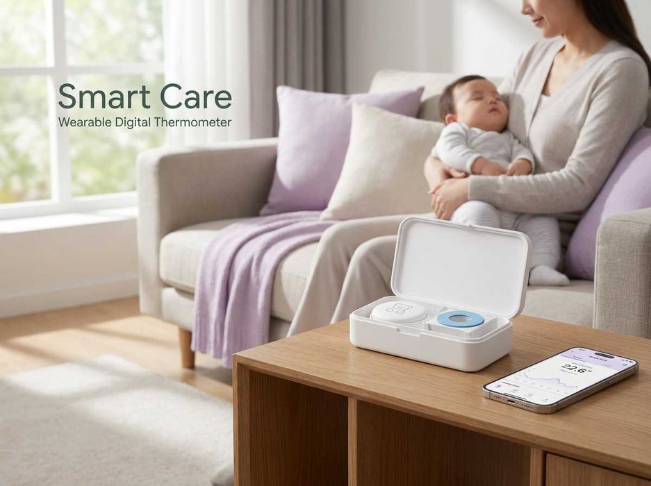 Смарт термометър на Smart  Care с приложение към смартфона Ви
