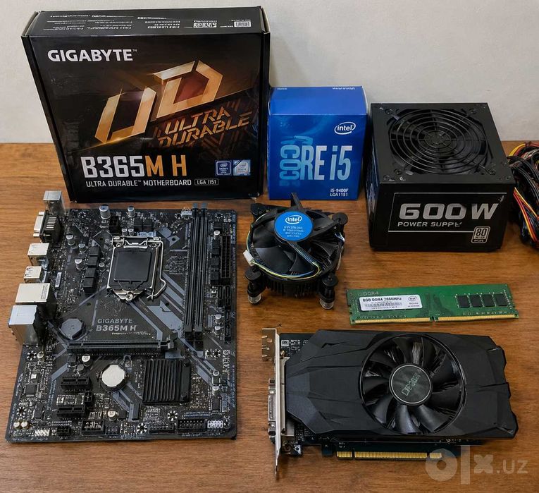 i5-9400F + B365M H + 8GB RAM + 2GB Video karta
