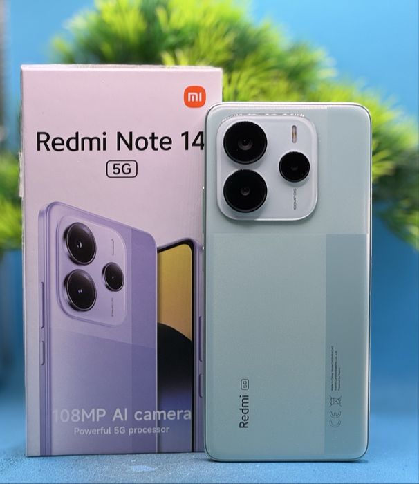 ГАРАНЦИОНЕН!!! Xiaomi Redmi Note 14 5G, 6GB, 128GB, Coral Green
