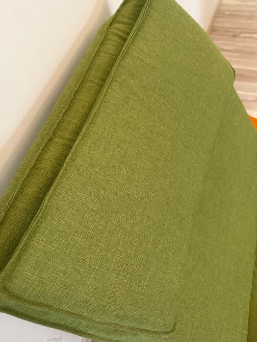 Scaun Balansuar de Interior – Verde cu Lemn Cireș, Aproape Nou.