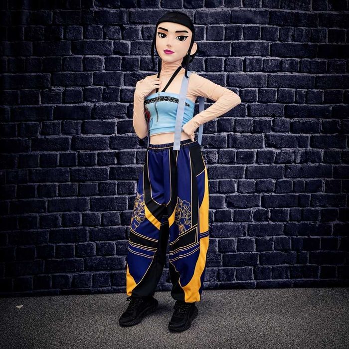 Costum mascotă anime Zoey Kpop Demon Hunters 3D fashion girl premium