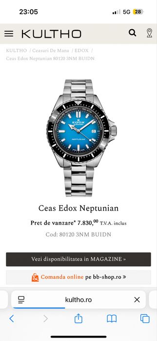 Ceas Edox Neptunian Sky Diver