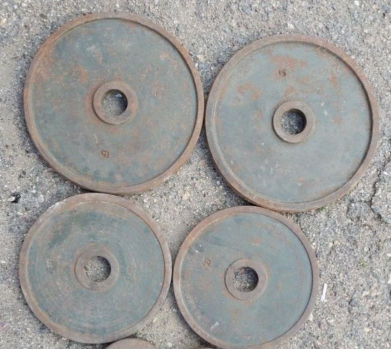 Блины железные 50кг. Под олимпийский гриф.
