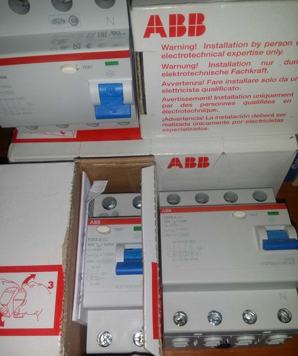 Diferential tip A, RCCB, RCBO, 30mA, 10mA, 100ma 6A - 63A noi