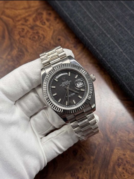 Rolex Day-Date White Gold Black Motif Dial 40mm