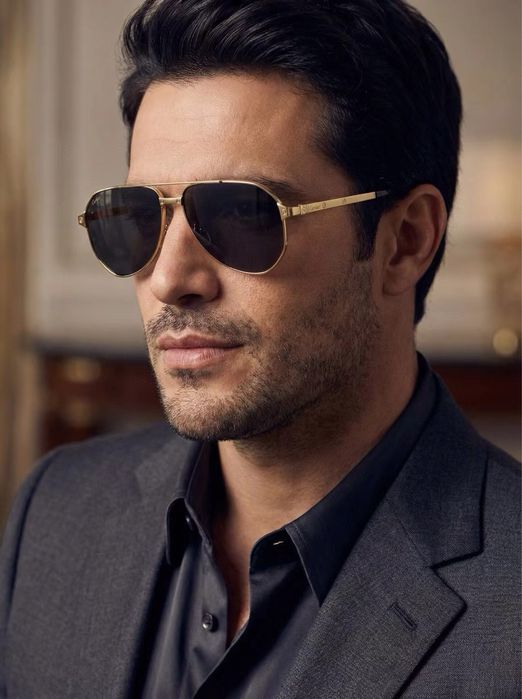 Ochelari de Soare Cartier Aviator CT0461S Full Box Santos De Cartier [Verificare Colet] Gold
