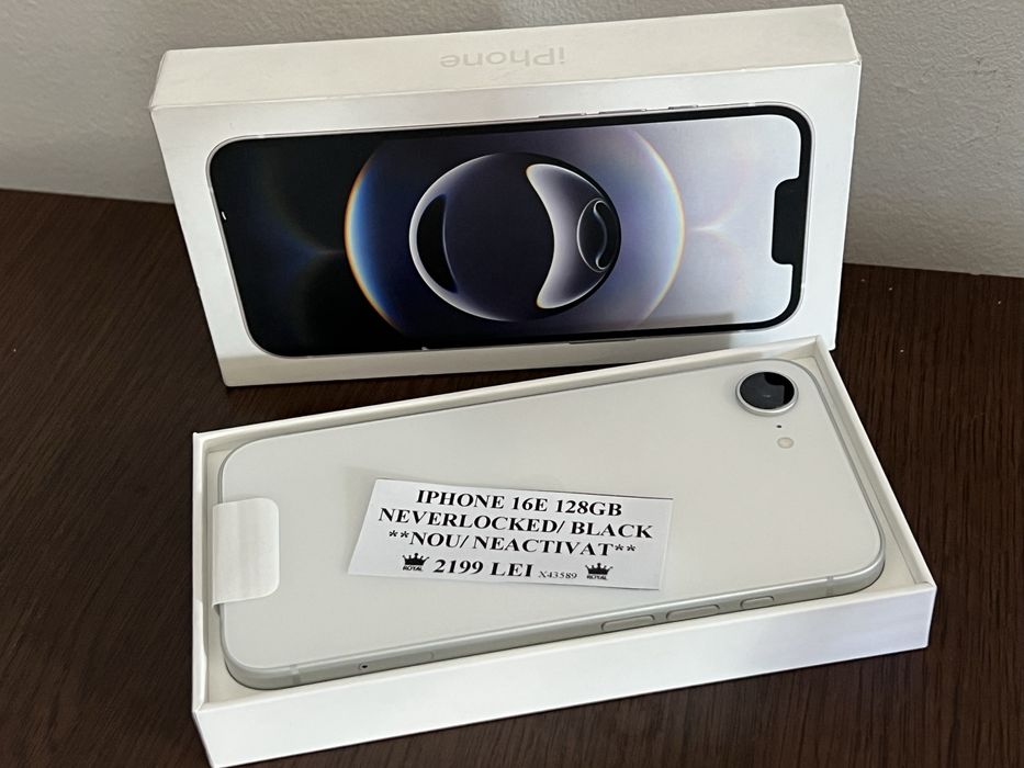 Amanet Royal CB: Iphone 16E 128gb Nou Neactivat Neverlocked