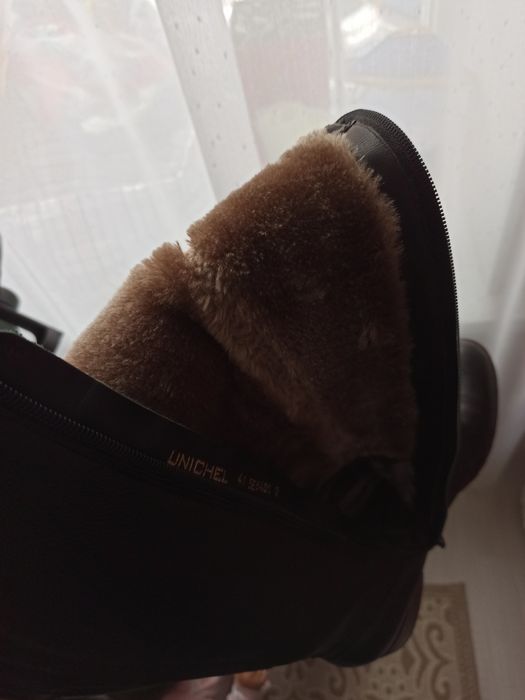 Кожаные сапоги женские