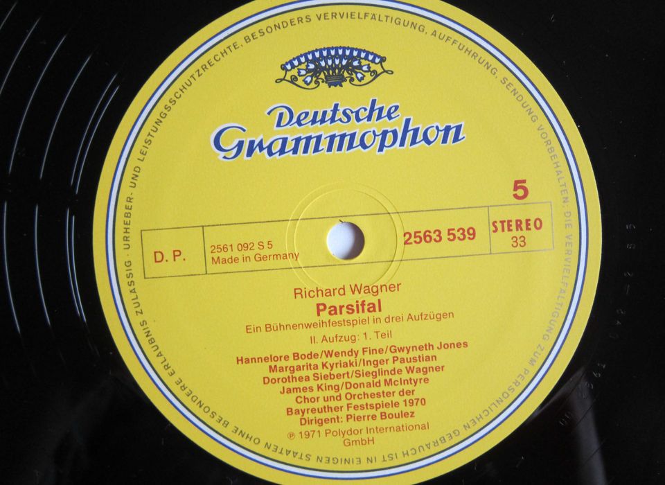 cadou deosebit Parsifal Pierre Boulez Wagner Bayreuther Festspiele1971