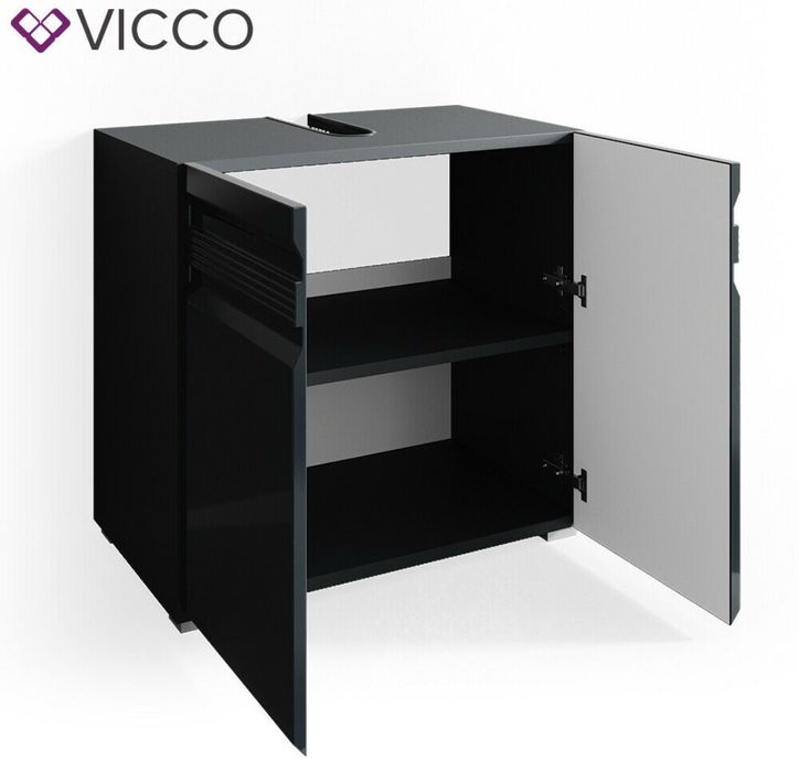 Шкаф за подмивка черен гланц Vicco 2120