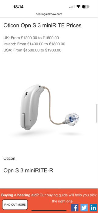 Aparate auditive wireless opticon opn s3 mini
