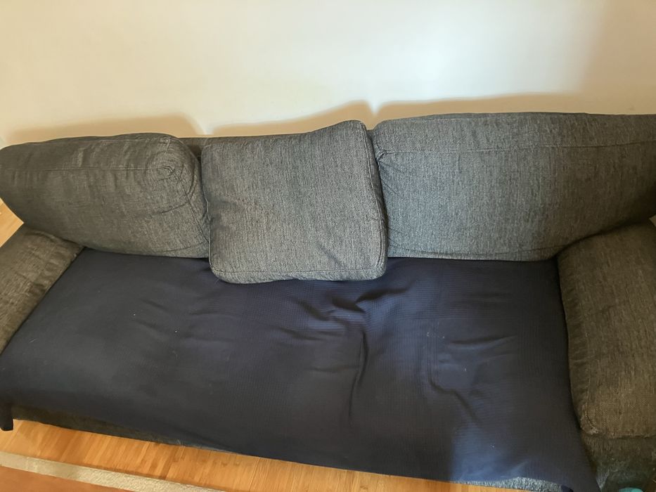 Canapea stofa gri 205x85 cm