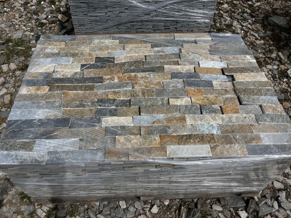 Естествен камък оформен - мултиколор