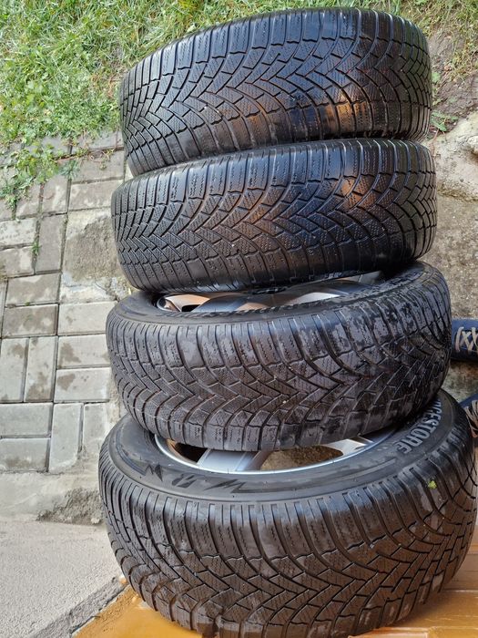 Roți iarnă jante Al Vw R16 T-roc, Passat Jetta,  Seat Ateca, 205 60 16