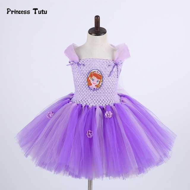 Rochita TUTU Printesa Sofia mov Printesa carnavalului serbare carnaval