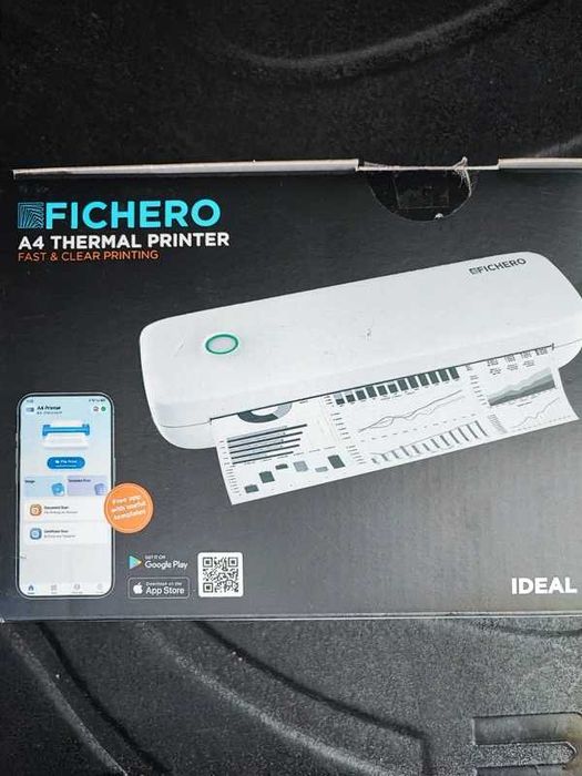 Imprimantă termică portabilă Fichero A4 Bluetooth USB-C 300 DPI