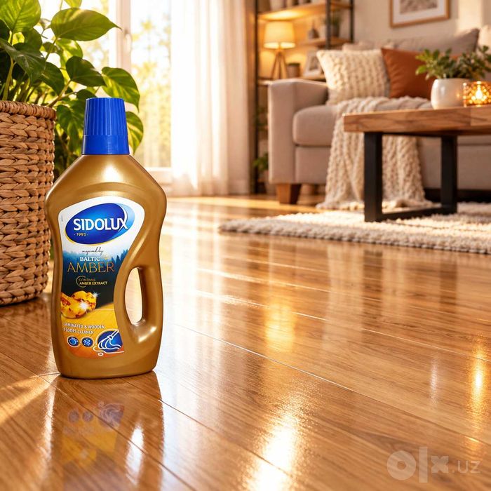 Sidolux Baltic Amber 750 мл — средство для ламината и деревянных полов