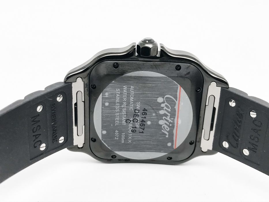 Cartier Santos 40mm Black DLC автоматичен - QC снимки - мъжки часовник
