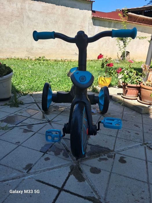 Детска триколка/ колело 4 в 1 Globber - Trike Explorer, синьо-зелена