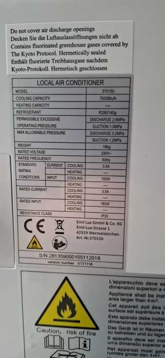 Aer conditionat potabil